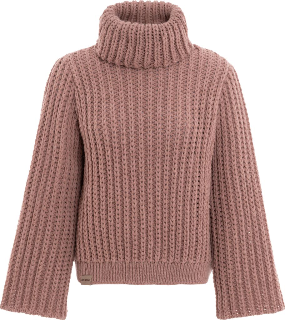 Knit Factory Kris Rollkragen Strickpullover - Alt Rosa - 36/38