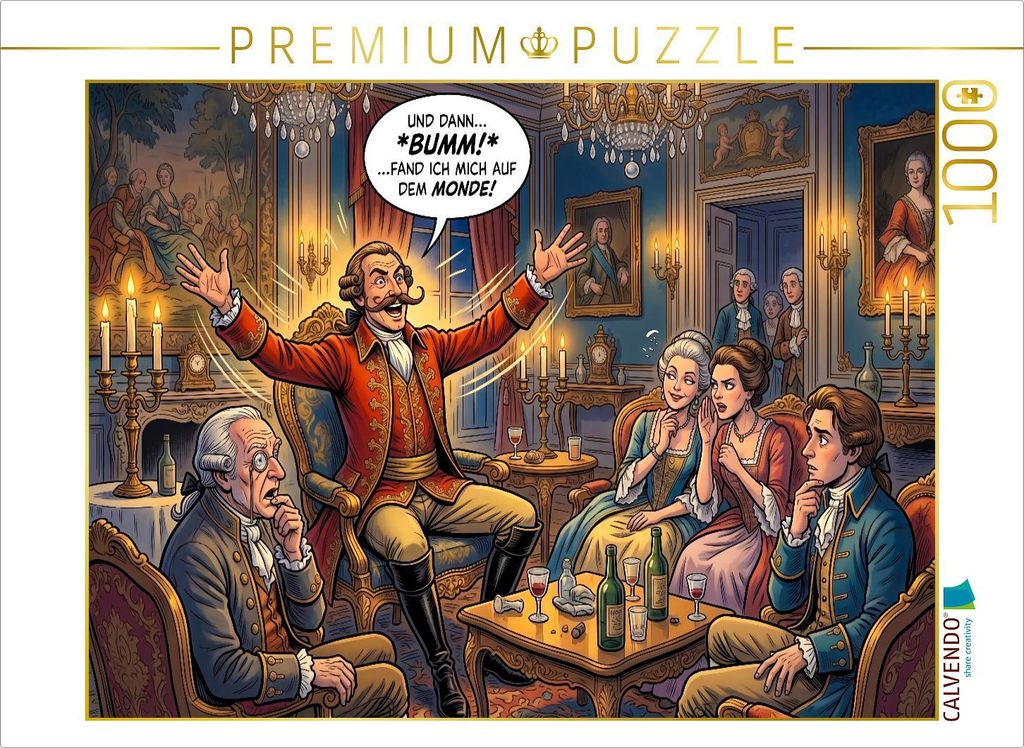CALVENDO Puzzle Geschichten im prunkvollen Barocksalon | 1000 Teile Lege-Größe 64x48cm Foto-Puzzle für glückliche Stunden
