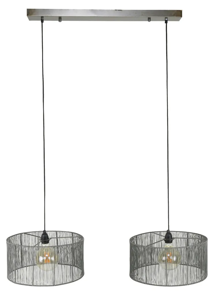 Suspension Plafonnier Noir 120 cm Design Stringshade pour Grand Salon