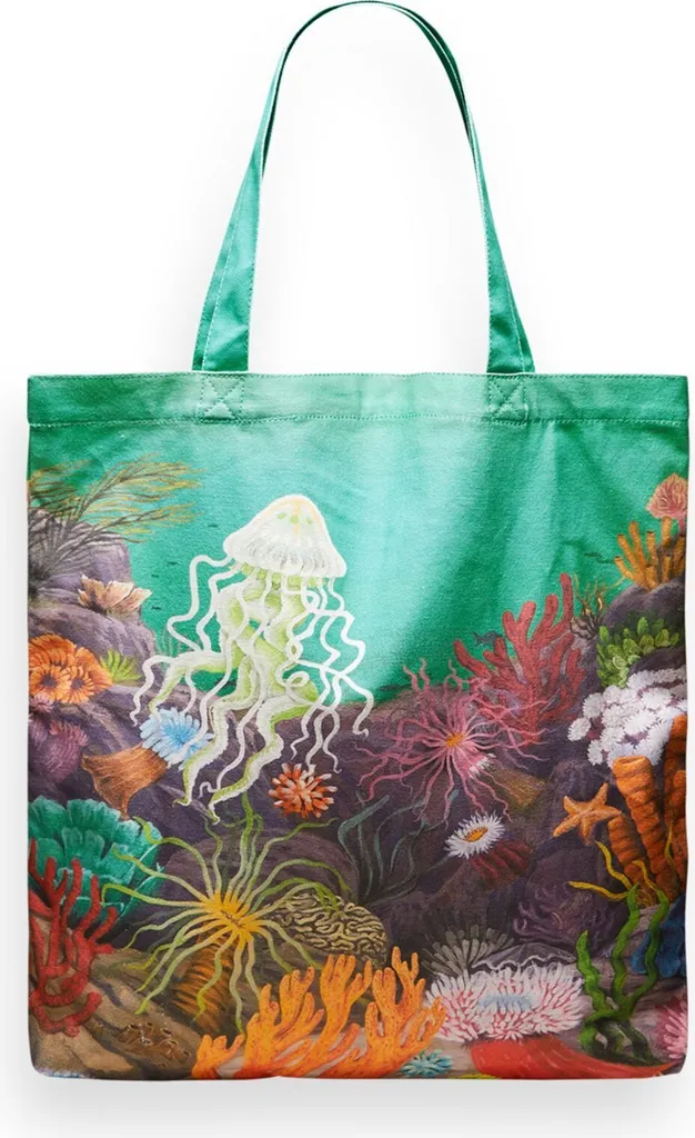 Sac Canvas avec Imprimé Seanery Turquoise Scotch & Soda Haute Qualité