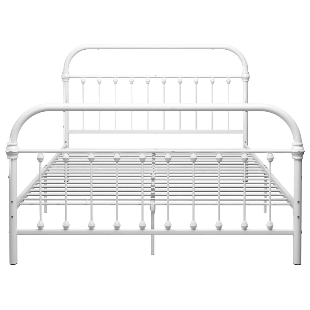 "im Sonderangebot"Bettgestell - CLORIS - Doppelbett - Robust und langlebig - Weiß Metall 140×200 cm - Einfache Montage - - DEMöbel5202891