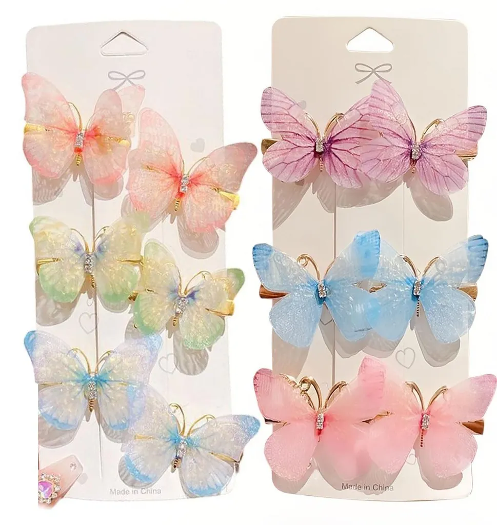 Barrettes à Motif Papillon pour Coiffure de Cérémonie et Quotidien