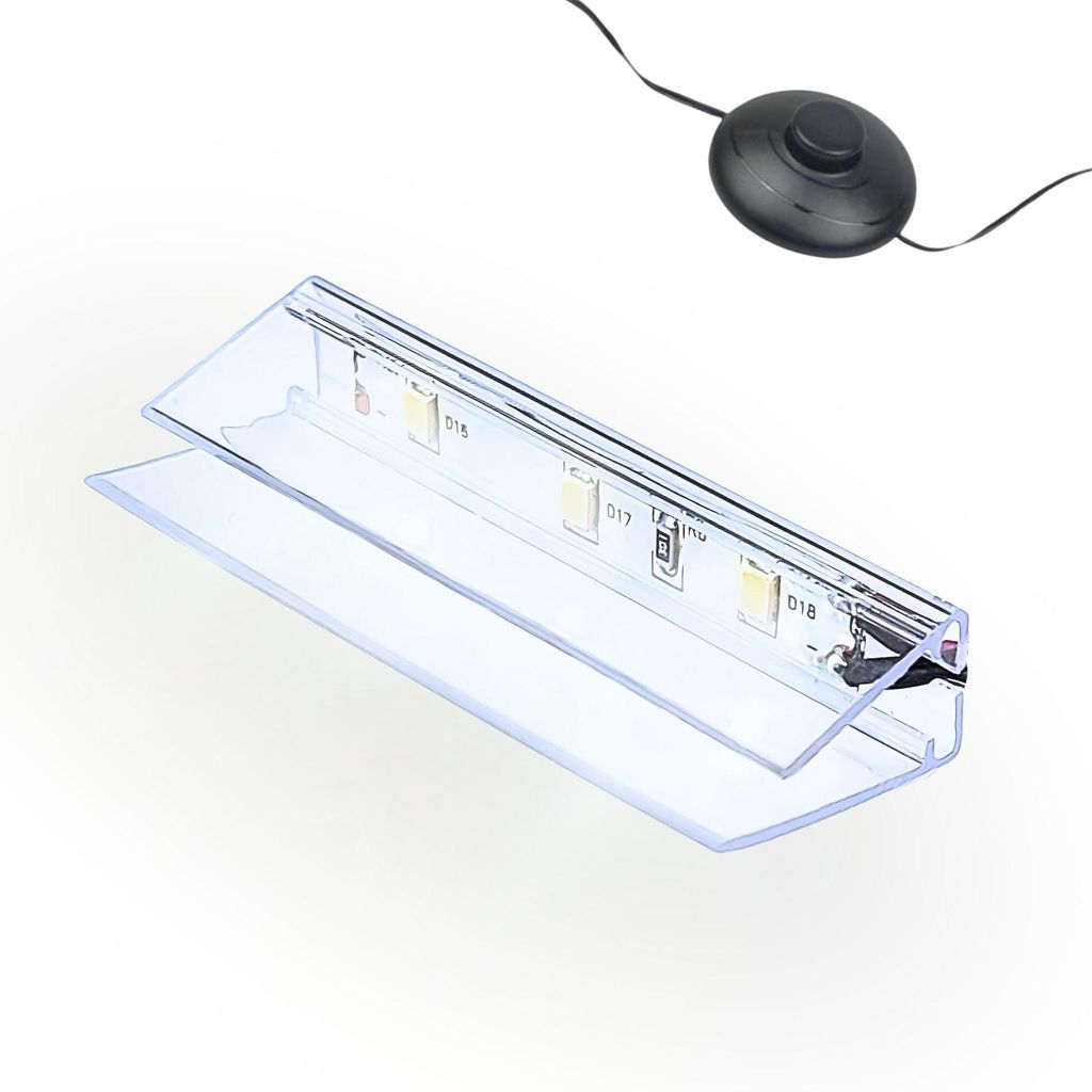kalb | LED Glaskantenbeleuchtung Clip Set 3000K/5000K Produktbild 
