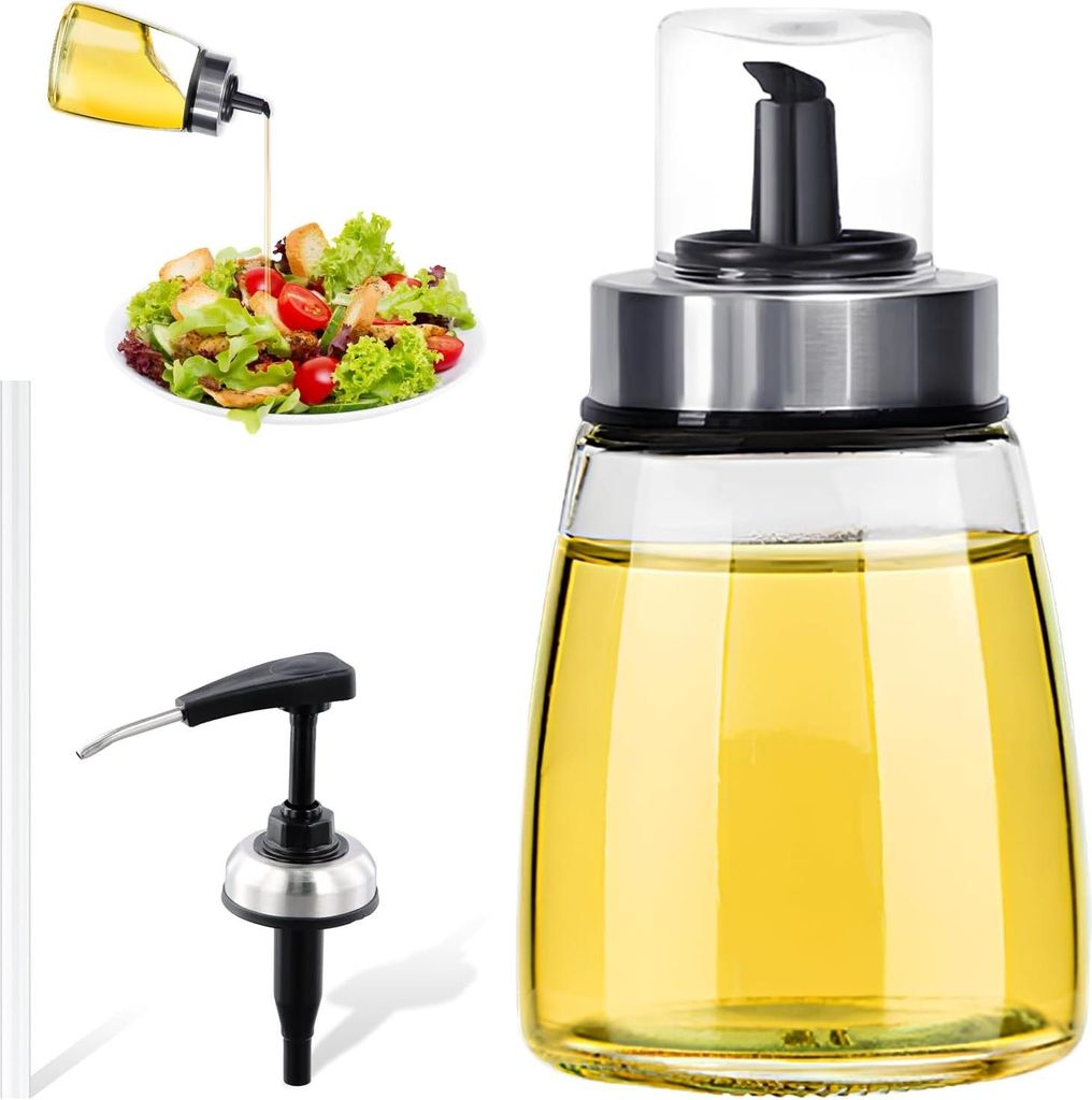 Ölspender - 180ml - Glasflasche für Öl und Essig - Küche - Camping - BBQ