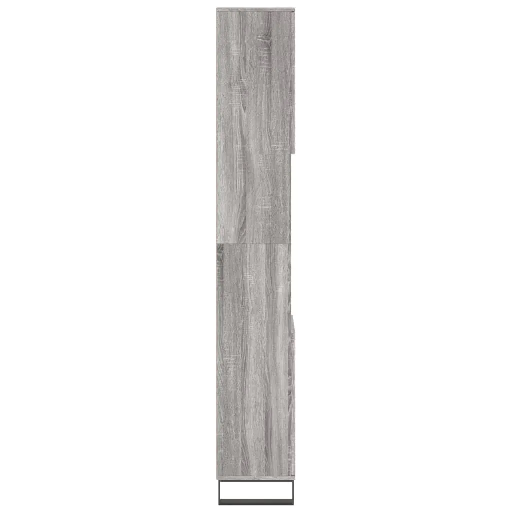 Colonna Bagno Alta 190cm Grigio Sonoma | Mobile Verticale Design 30x30 - 5