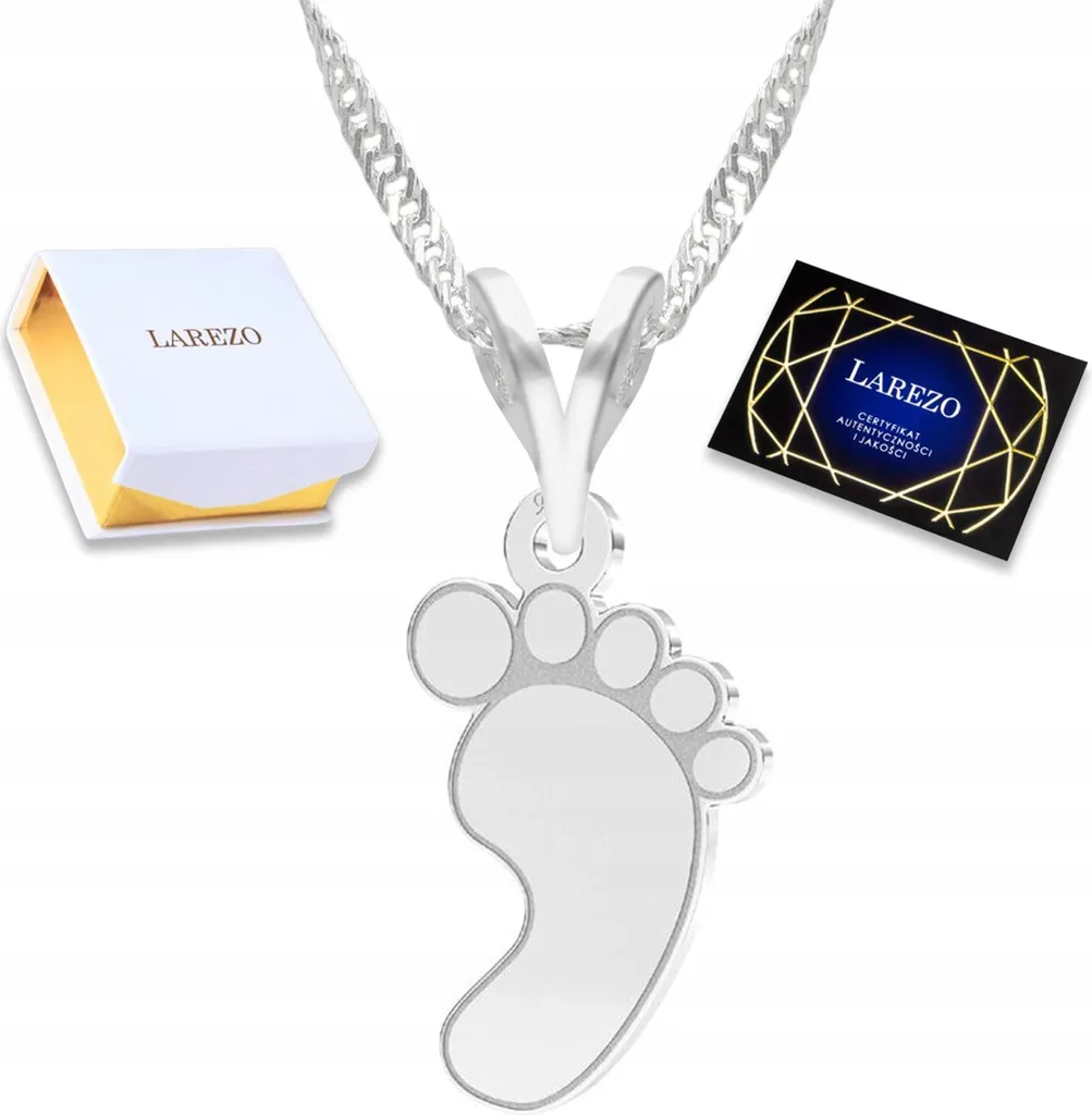 Collana in argento sterling Cuore d'amore del piede del bambino Argento 925
