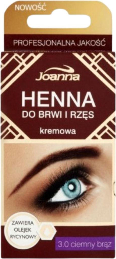 Joanna Henna Do Brwi I Rzęs Kremowa 3.0 Ciemny Brąz Z Zdjęcie produktu 