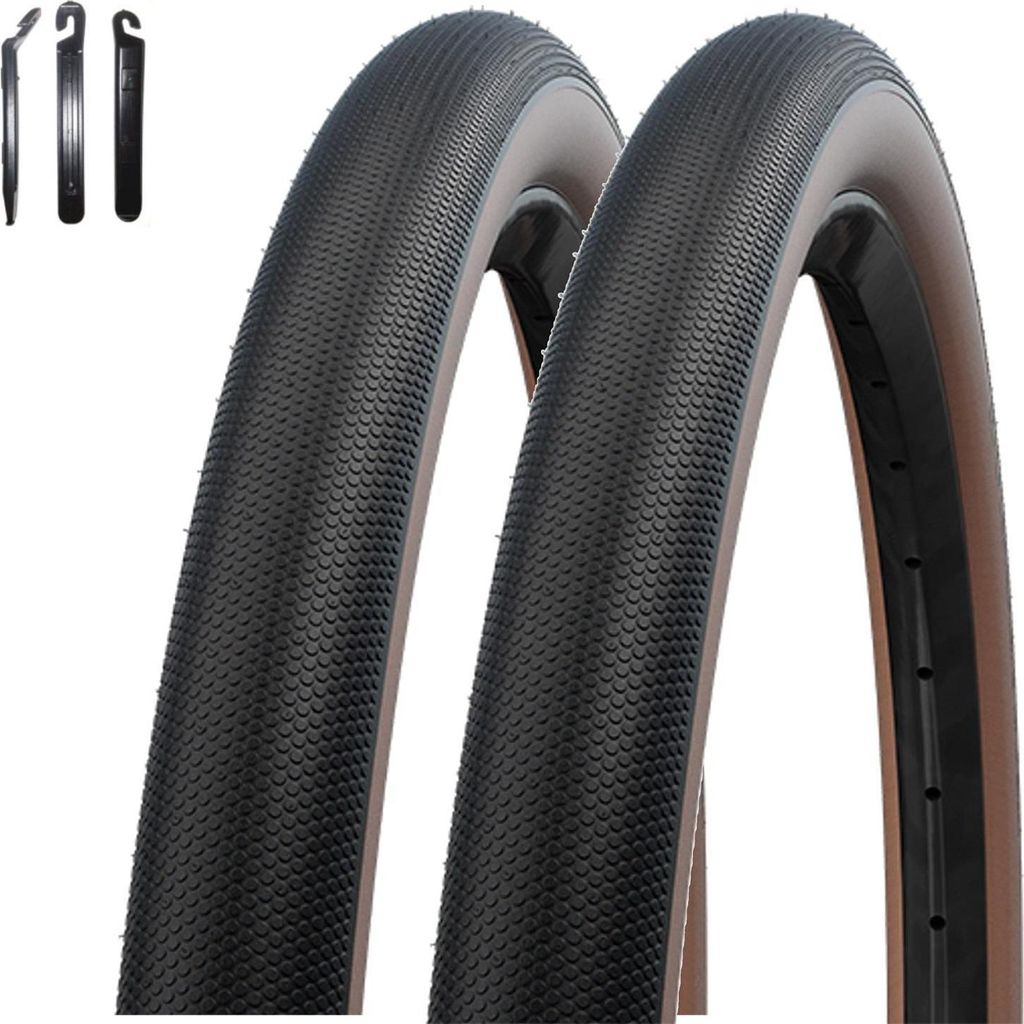2 x Faltreifen Schwalbe TLE E-25 G-One Speed Performance Race Guard Bronze 50-584 ( 27.5 x 2.00 ) inkl. Reifenheber