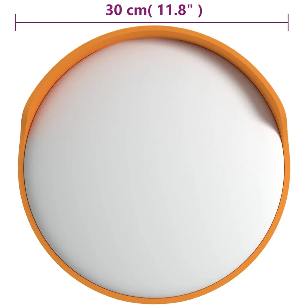 vidaXL Miroir de Circulation Convexe Orange Ø30 cm en Polycarbonate - 14