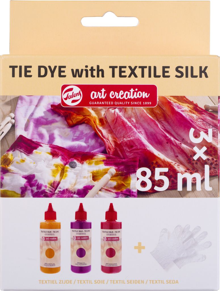 Talens Art Creation Tie-Dye Set Rosa | 3 x 85 ml + Handschuhe