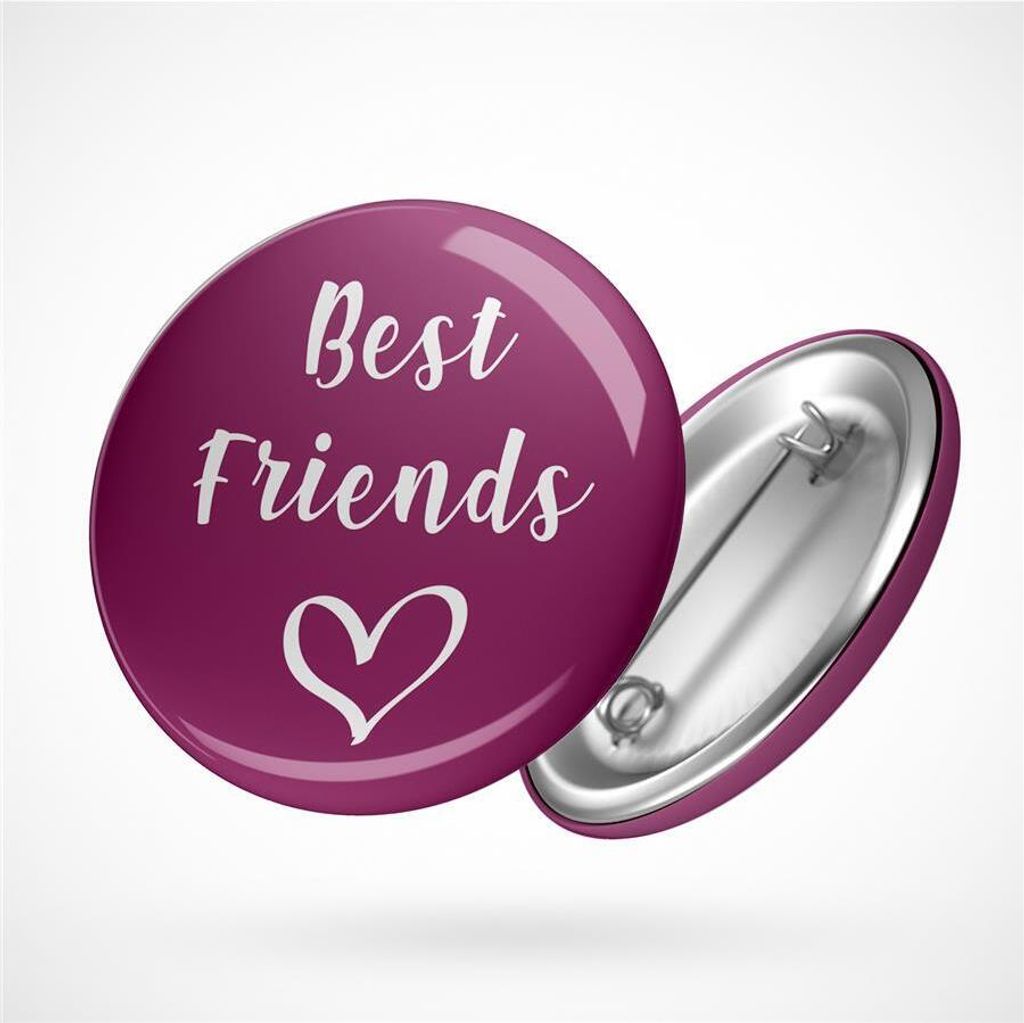 Huuraa Button Best Friends Geschenk Ansteck Pin Größe 59mm Best Friends Präsent