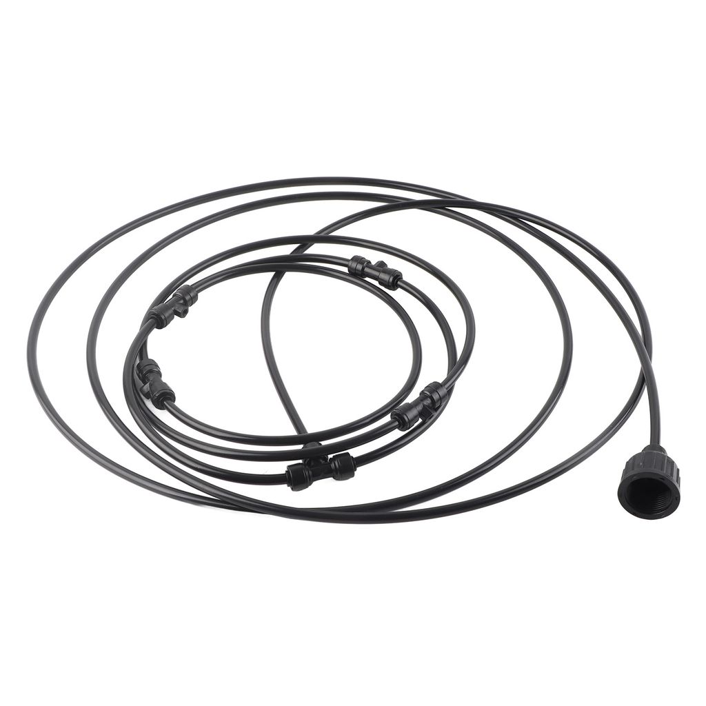 Misting Fan Kit,Schwarzer Sprühring,Kühlung Niederdruck-Sprühset,Sprühring-Ventilator,Outdoor Fan mister Cooling System