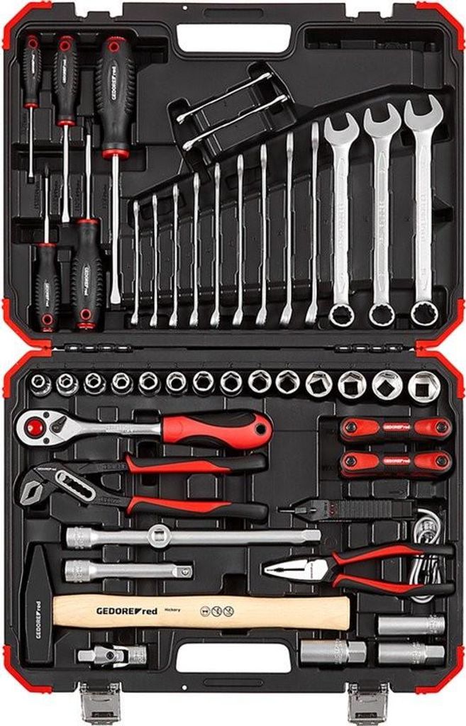 Gedore Red Werkzeugkoffer mit Handwerkzeugen 61-teilig