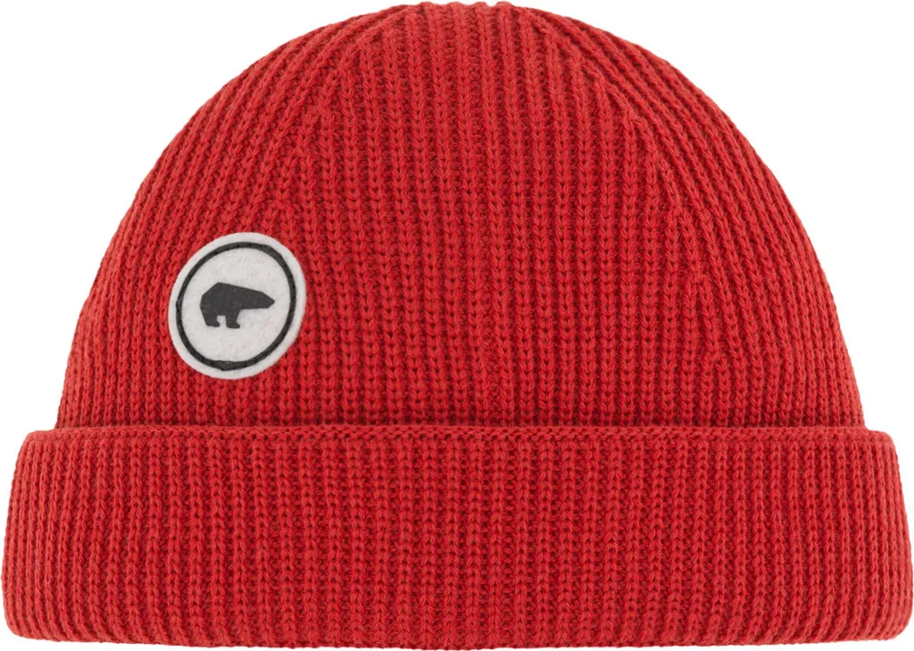 Bonnet en laine mérinos Eisbär Raik MÜ - Accessoire hiver rouge minéral