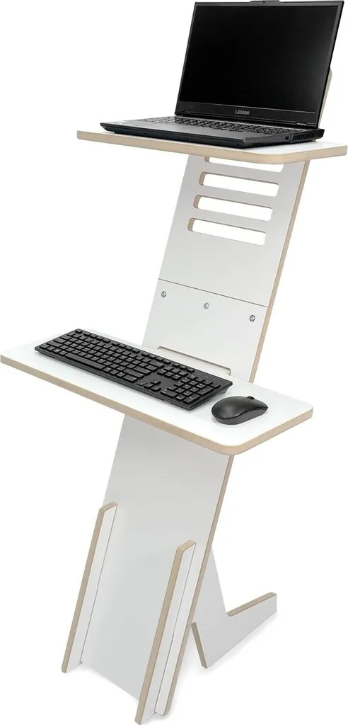 Bureau Debout CAWI en Bois Massif - Support Laptop Réglable et Stable