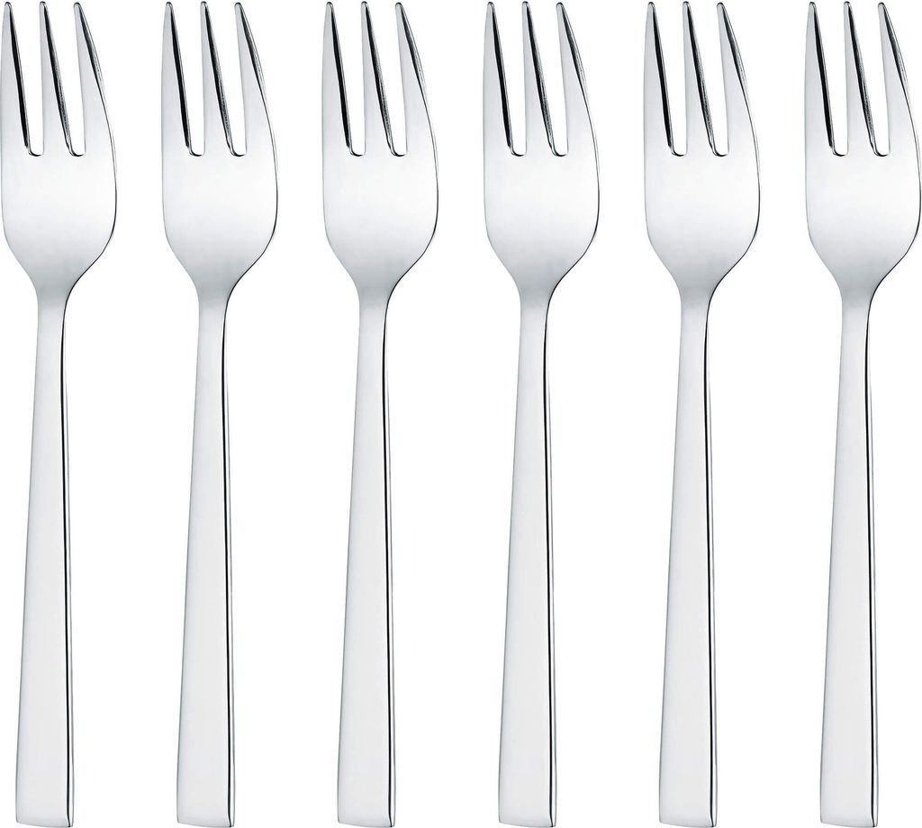 Kuchengabeln 6 Stück, Edelstahl 18/10, Serie Kopenhagen