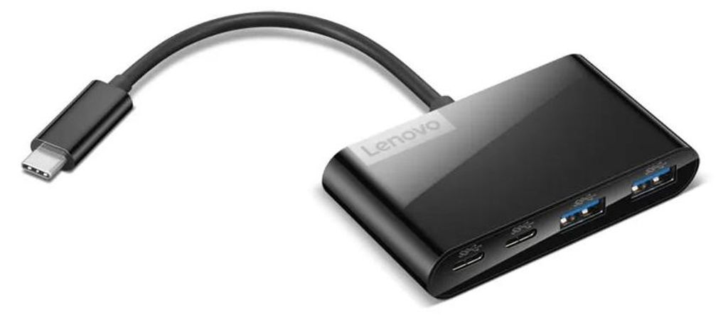 Lenovo Select USB Type-C 4-Port USB-Hub schwarz Produktbild 
