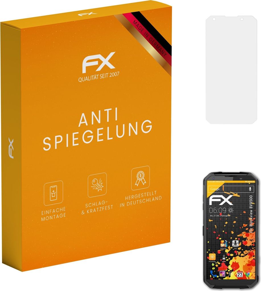 atFoliX FX-Antireflex 3x Schutzfolie kompatibel mit Blackview BV9500 Displayfolie