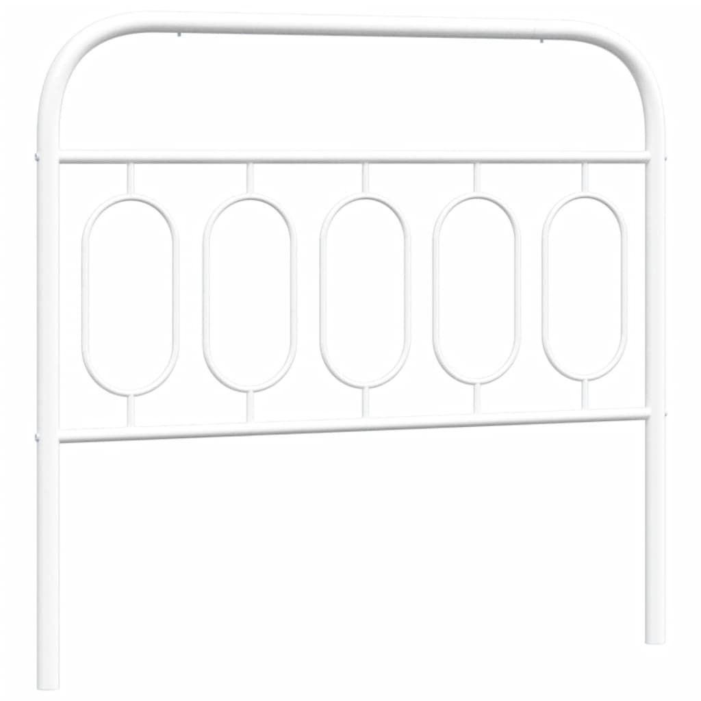 Ersatz-Kopfteil Metall Weiß 107 cm