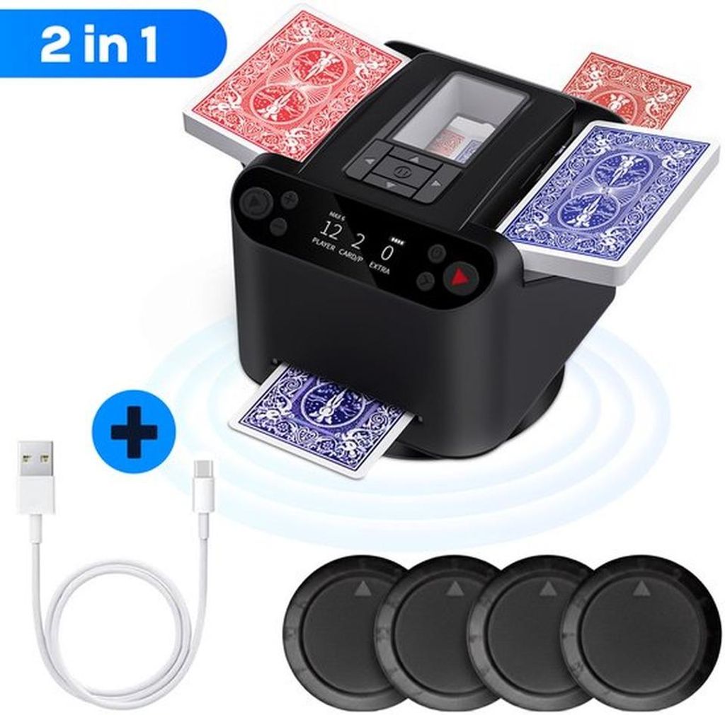 ShopWise Automatische Kaartschudder & Deler - 2 in 1 - Productafbeelding 