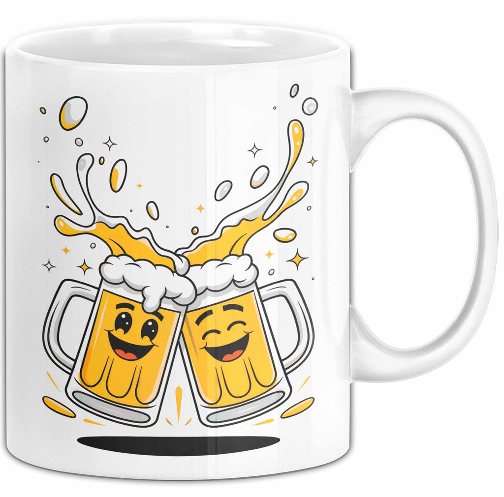 Bier Fan Tasse Geschenk Lustige Geschenkidee Spruch Für Bier Liebhaber (Weiß)