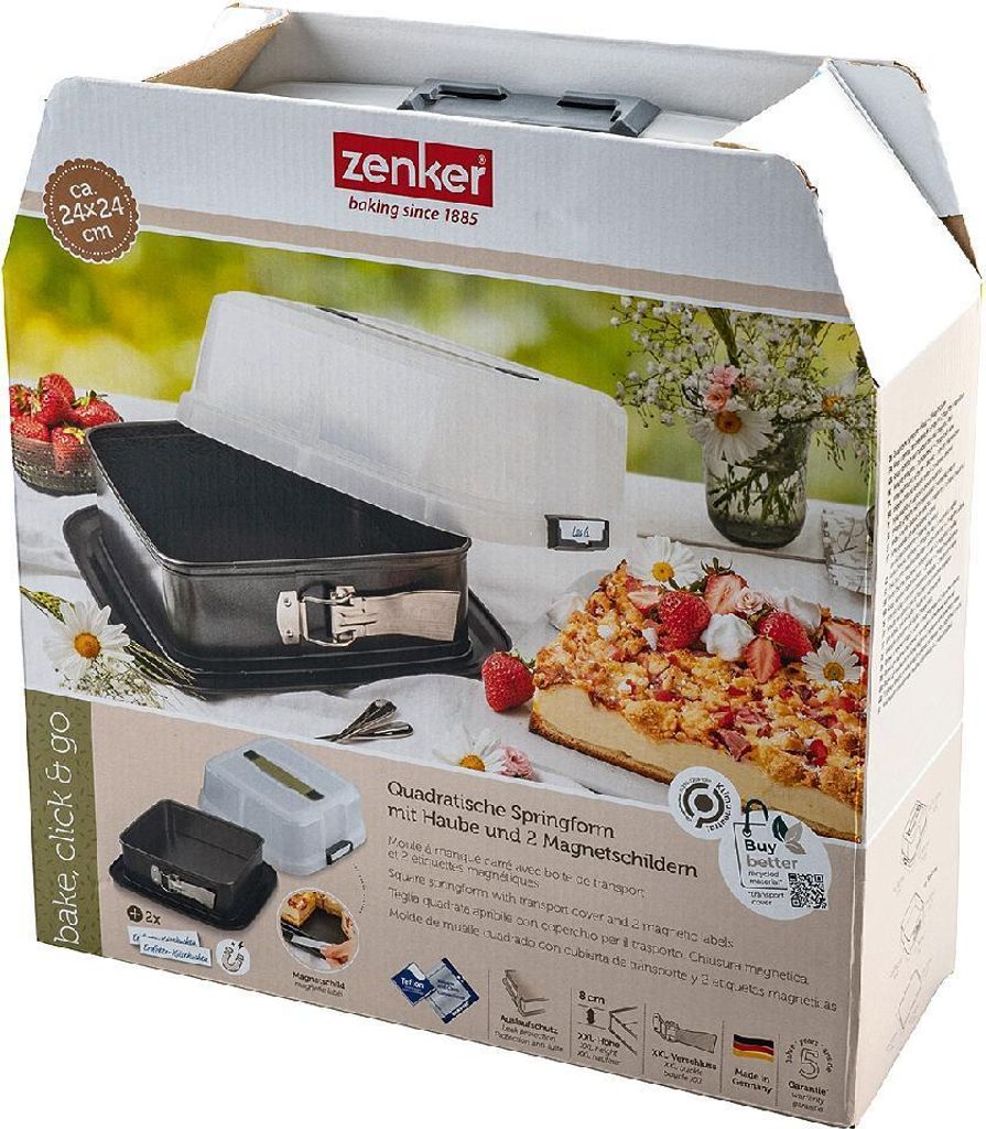 ZENKER Springform 24x24cm quadratisch Bake, Click & Go mit Produktbild 16