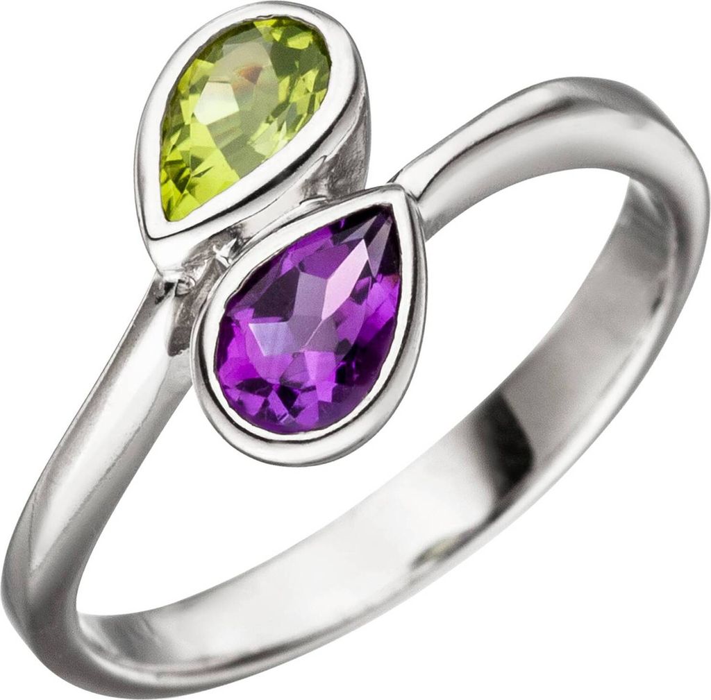 Gr. 52 Damen Ring 925 Sterling Silber 1 Amethyst lila Produktbild 