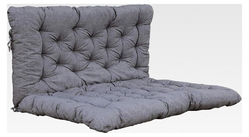 Palettenkissen mit Rückenteil Sitz/120x80, Rücken 120x60 hellgrau