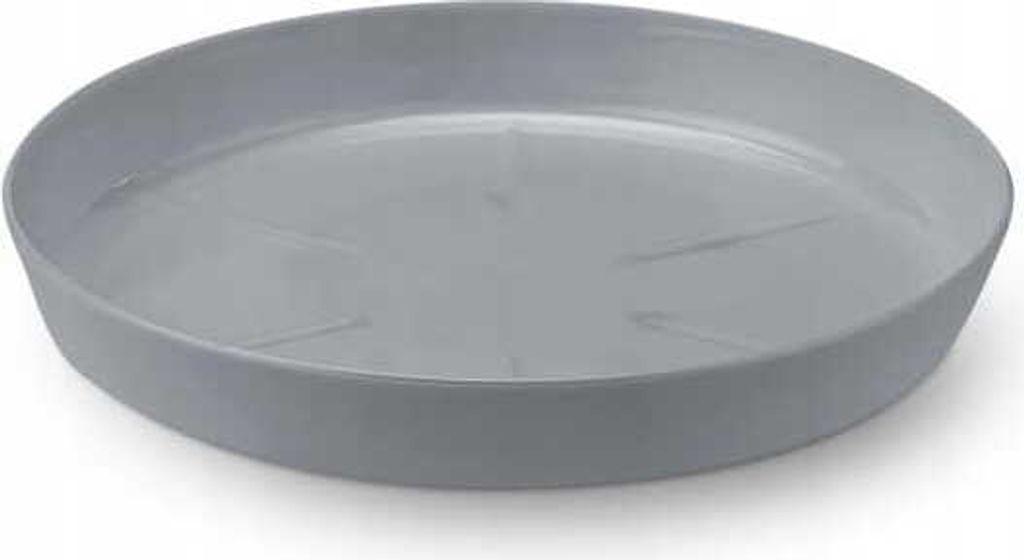 Grauer Blumentopfuntersetzer 12,6 cm Kunststoff
