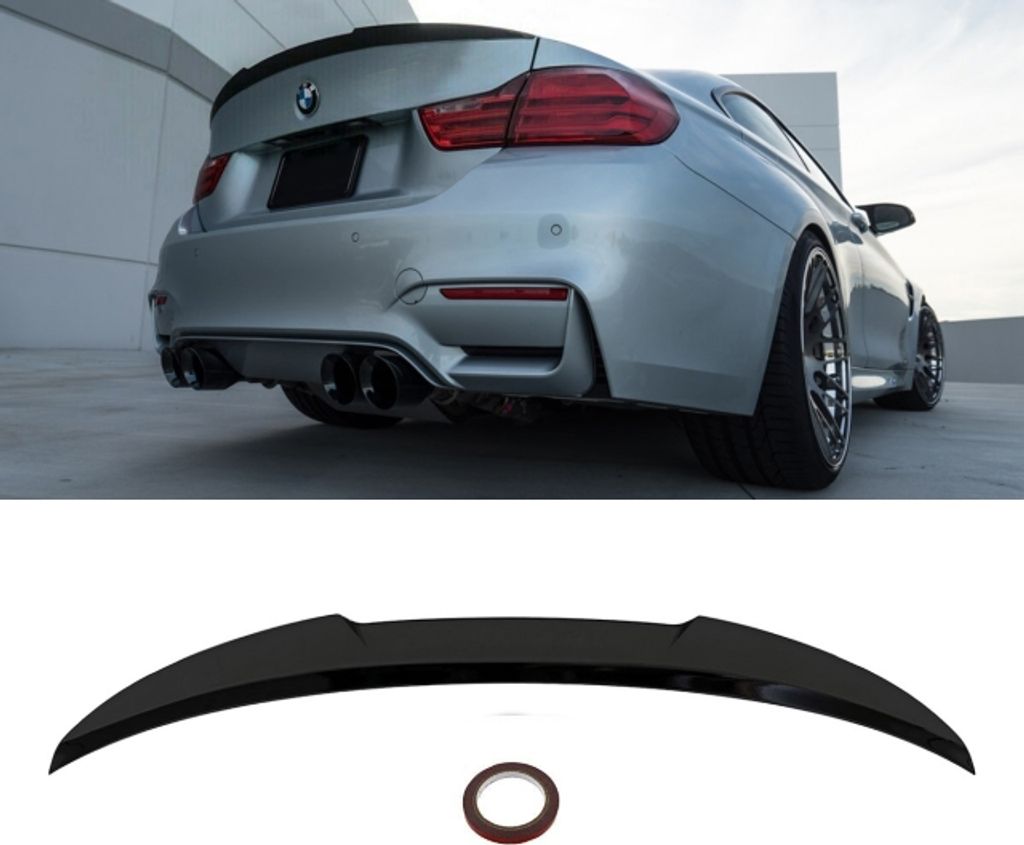 Sport-Performance Heckspoiler Schwarz glanz V-Form passt für BMW 4er F32 Coupe