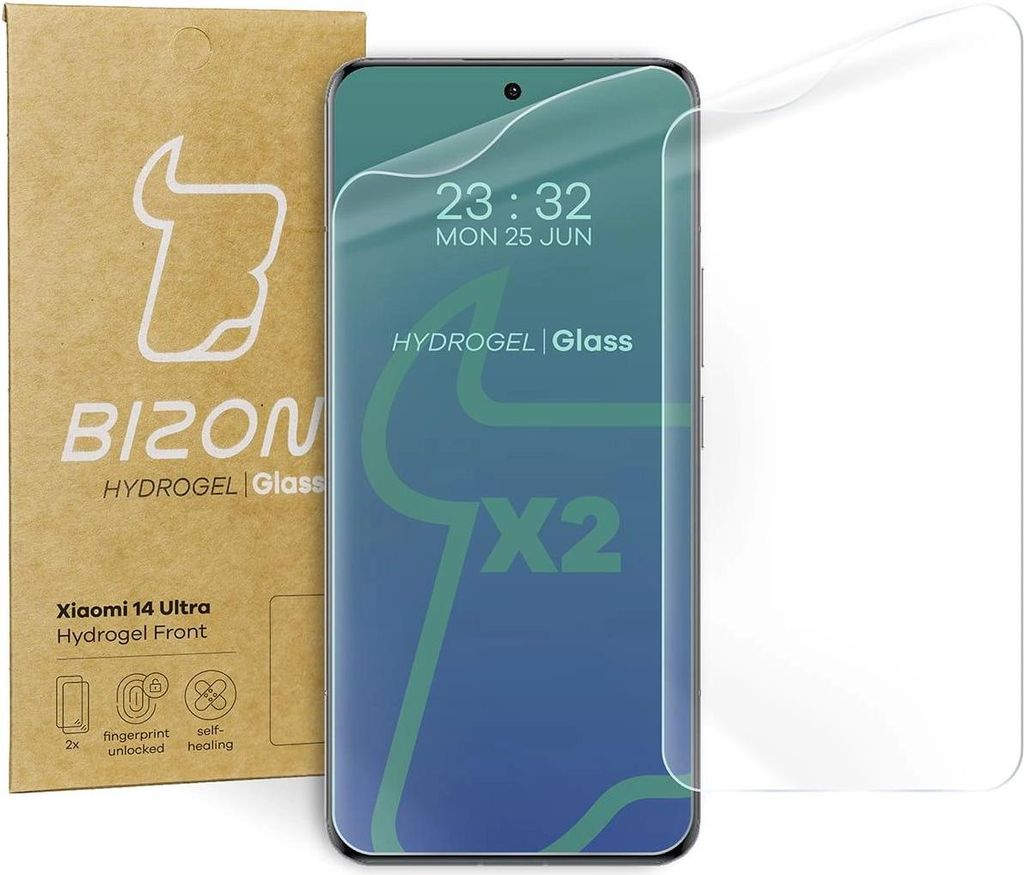 Bizon Glass Hydrogel Front Xiaomi 14 Ultra [2 PACK] Produktbild 