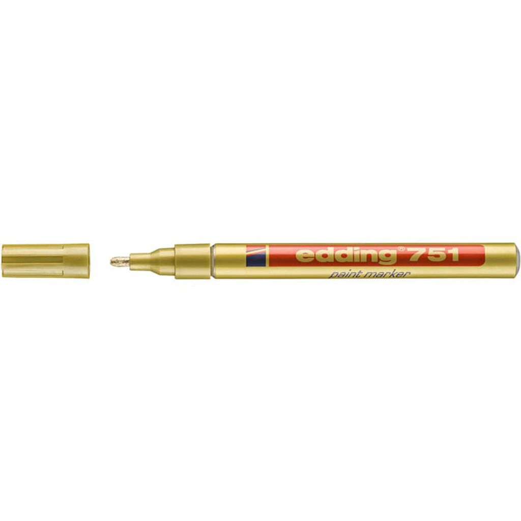 Edding 751, Złoto, Złoto, Biały, 1 mm, 2 mm, 10 szt. Zdjęcie produktu 