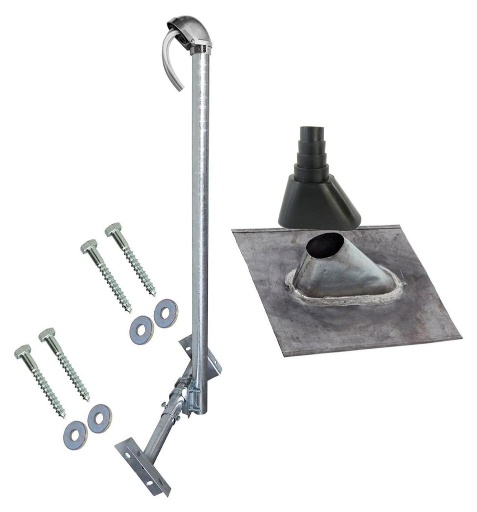 PremiumX BASIC X120-48F Dachsparrenhalter 120cm Mast Kappe Produktbild 