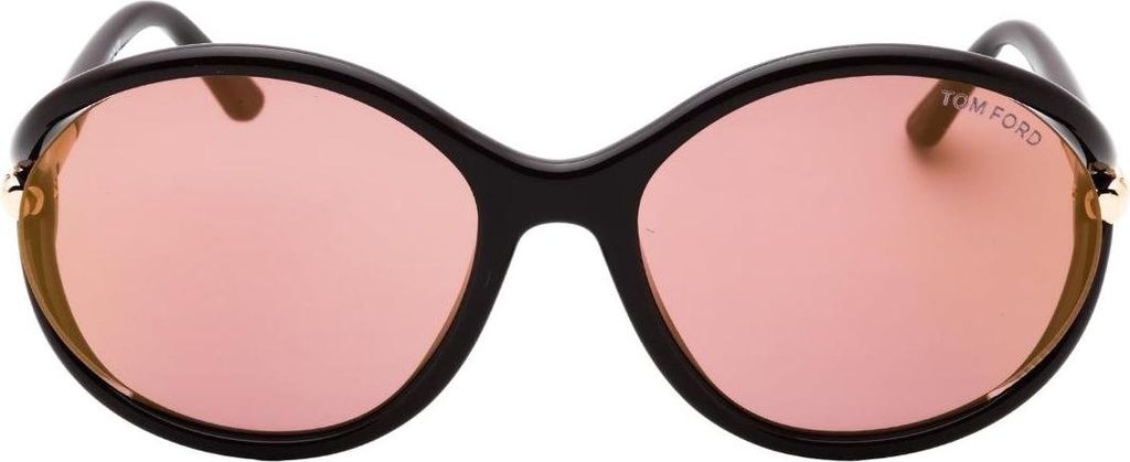 Tom Ford - "Melody" Glänzend-Sonnenbrille für Damen SY446 (Einheitsgröße) (Dunkelbraun/Rosa)