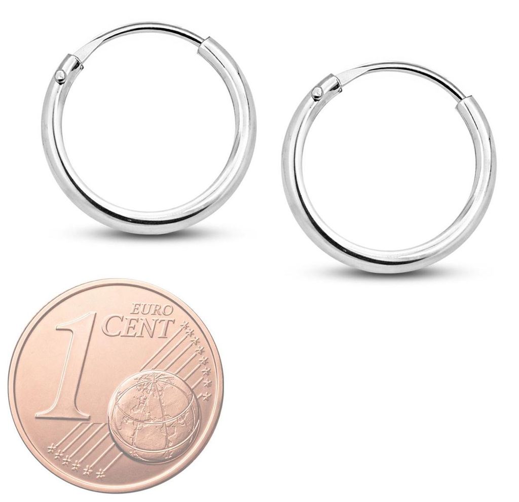 Creolen aus 925 Sterling Silber; Silbercreolen in der Größe Produktbild 