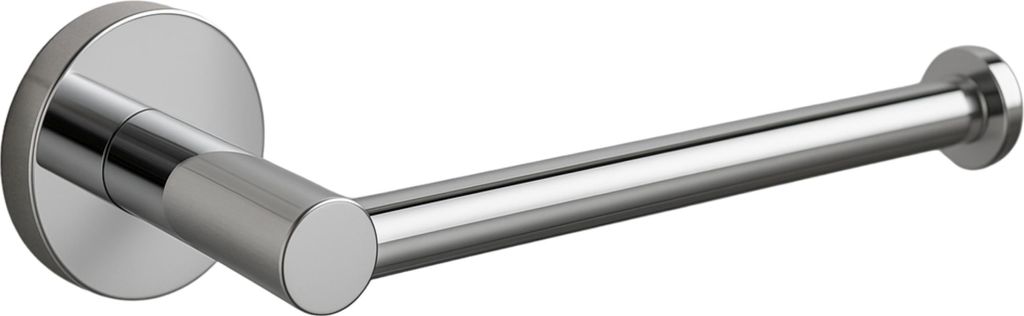 Balneo | Toilettenpapierhalter silber CHROM Edelstahl| Papierrollenhalter QUBE Rostfrei | WC-Papierhalter aus Metall