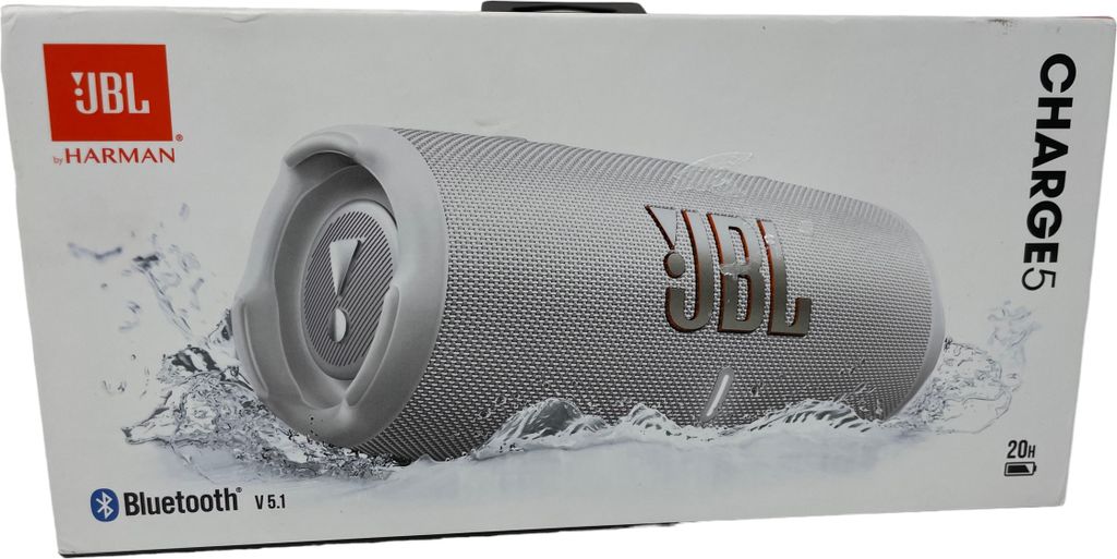 JBL Charge 5 Tragbarer Stereo-Lautsprecher Weiß 30 W Produktbild 