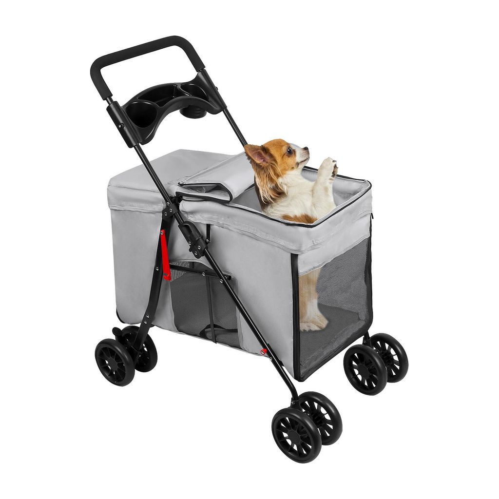 2 in 1 Hundewagen Hundebuggy klappbar für Hunde & Produktbild 