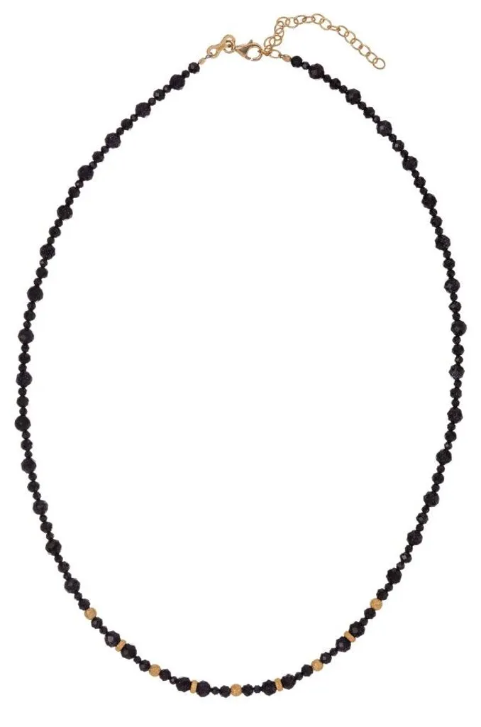 Collier perles et grès synthétique hypoallergénique sans irritation