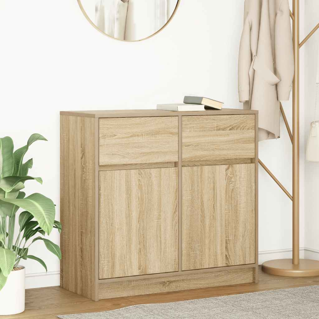 Maison Exclusive - Sideboard mit Schublade Sonoma-Eiche 80x34x76 cm Holzwerkstoff