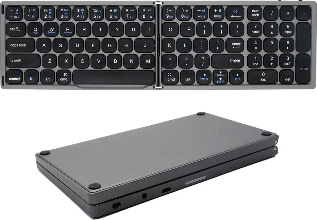 Clavier d'ordinateur pliable sans fil Bluetooth membrane TyperCLAW noir - 3
