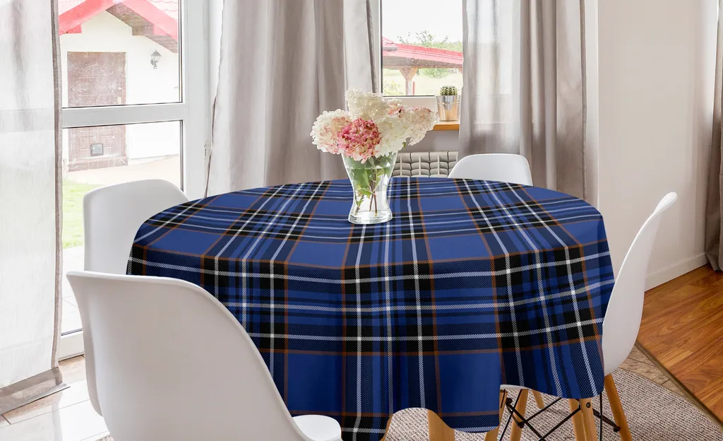 Tovaglia Rotonda 150 cm ABAKUHAUS Plaid Scozzese | Arredo Cucina Vivid
