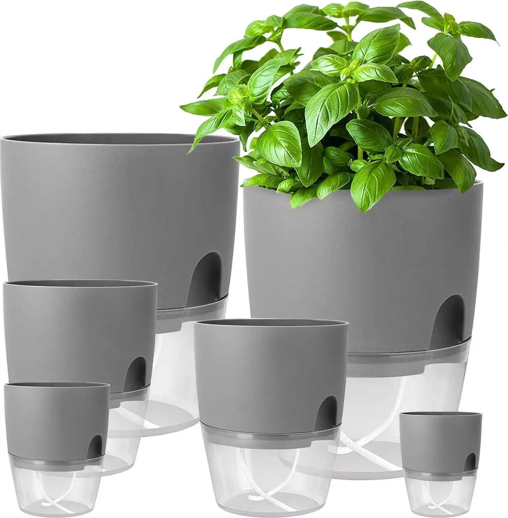 Finies les Plantes Sèches avec le Pot Auto-Irrigant iDattel Lot de 6
