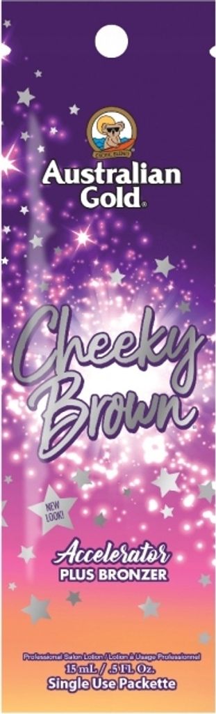 Australian Gold Cheeky Brown Solarium-Beschleuniger mit natürlichem Bronzer, 15 ml