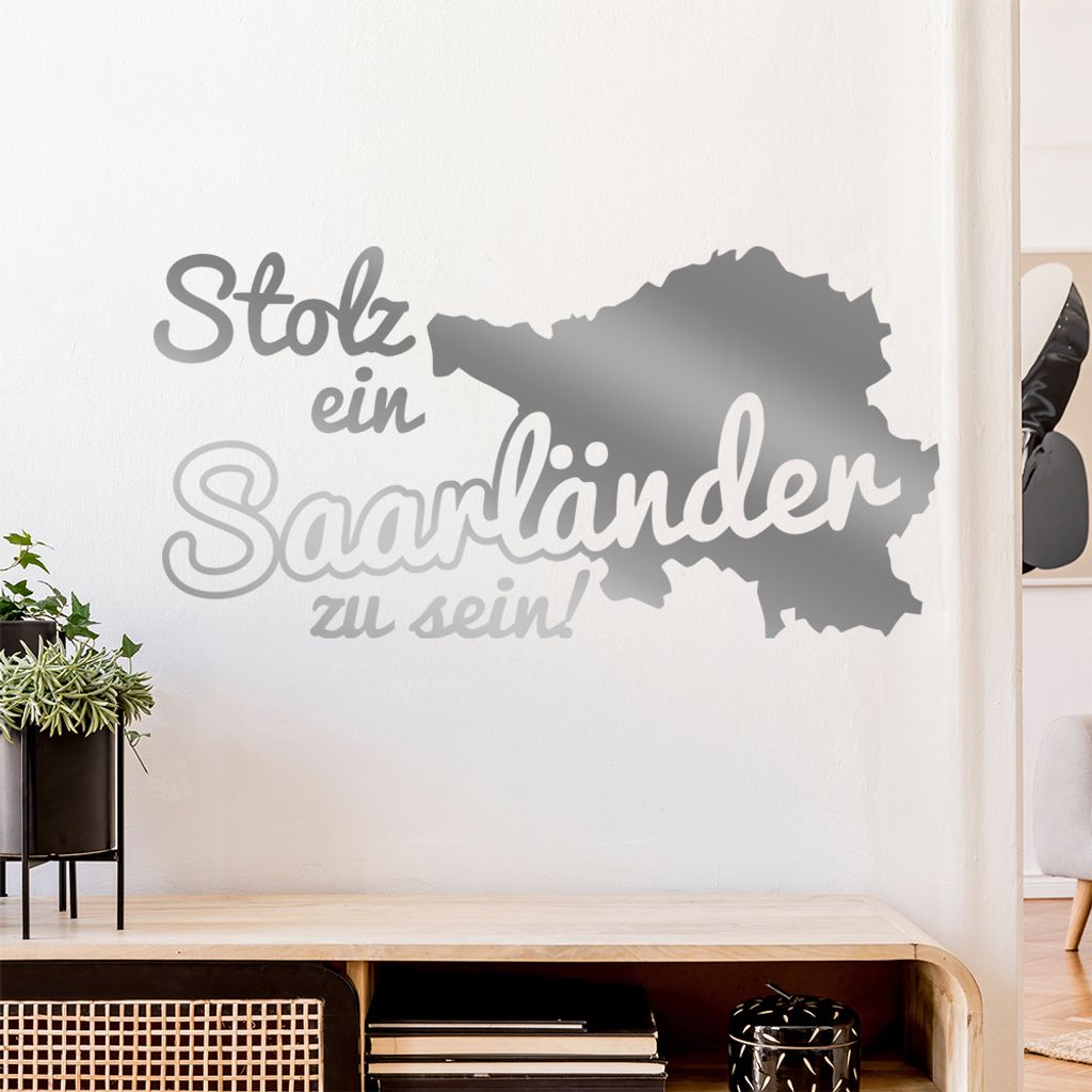 Saarländer Saarland Stolz Wandtattoo Wandaufkleber Wall Sticker - Dekoration, Küche, Wohnzimmer, Schlafzimmer, Badezimmer