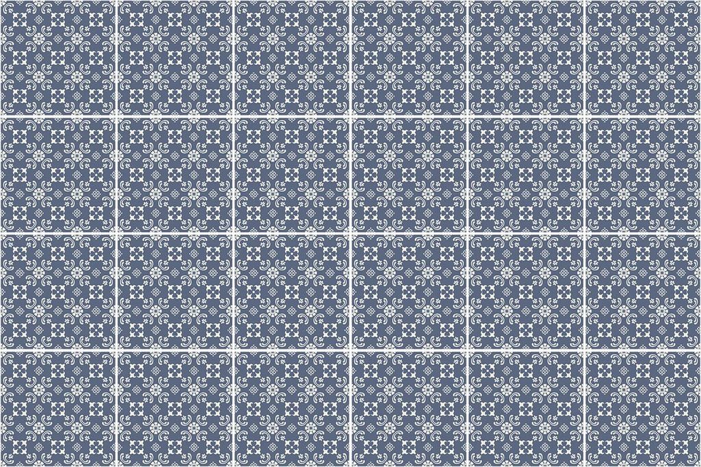 Fliesenaufkleber 20 x 20 cm – 24 Stück – Selbstklebend – Wasserfest – Pflegeleicht – Hitzebeständig – Für Küche & Bad – Blumenmot...