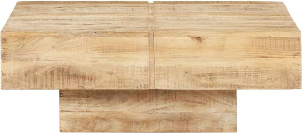 vidaXL Couchtisch 80x80x28 cm Massivholz Mango