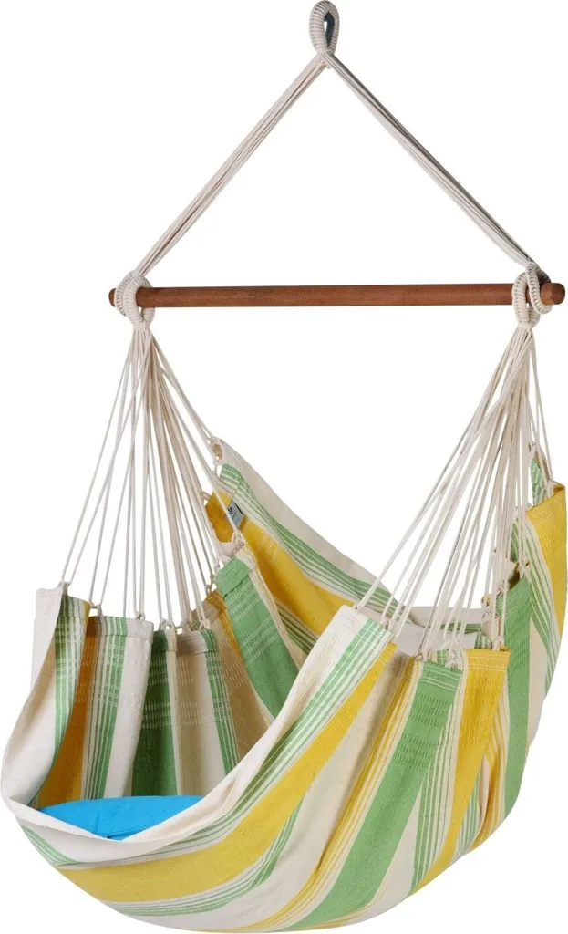 Sedia Sospesa MacaMex Relaxa Fresco Giallo/Verde - Cotone Extra