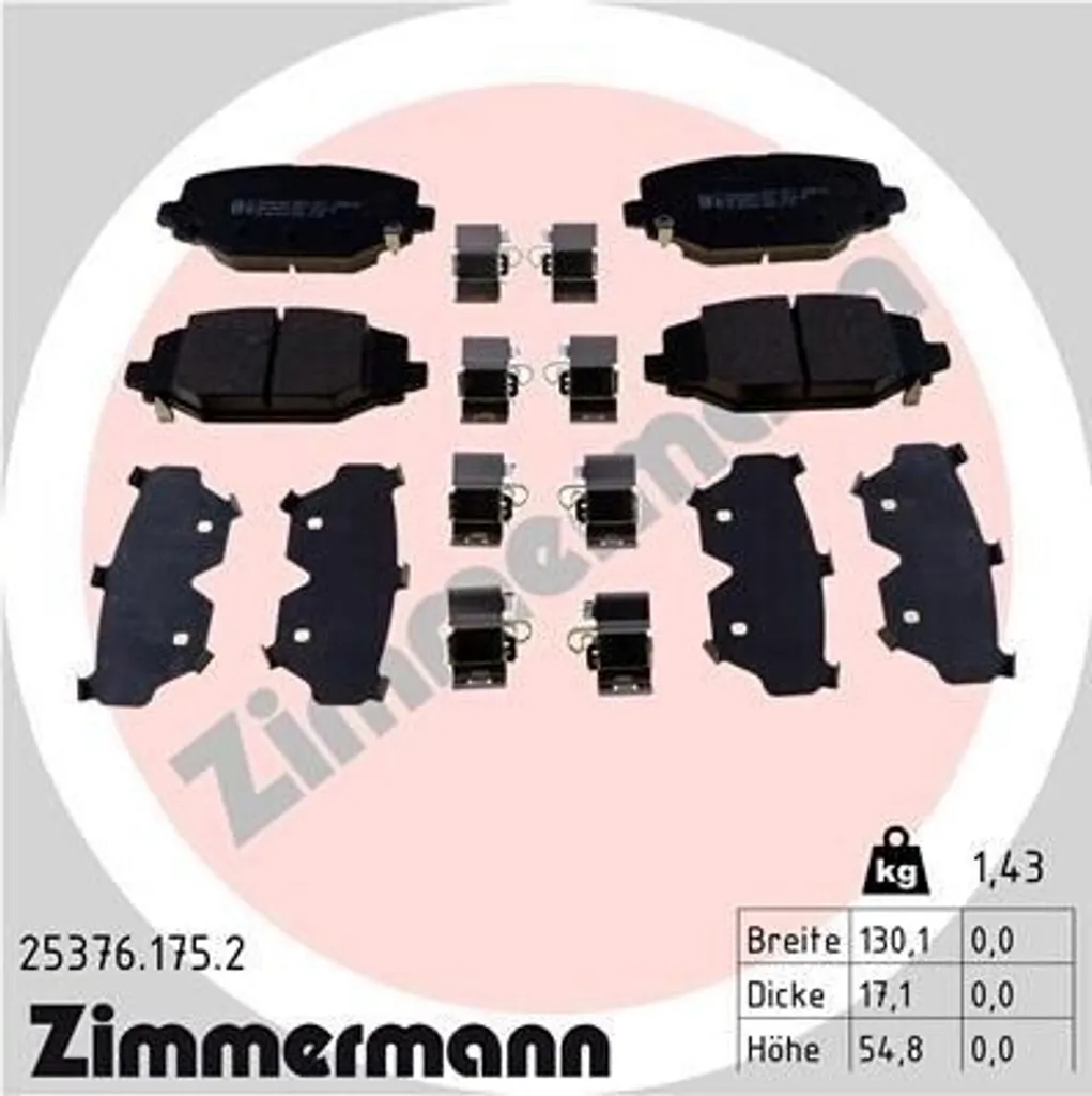 ZIMMERMANN 25376.175.2 Plaquettes de Frein : Fini les Sifflements au Freinage