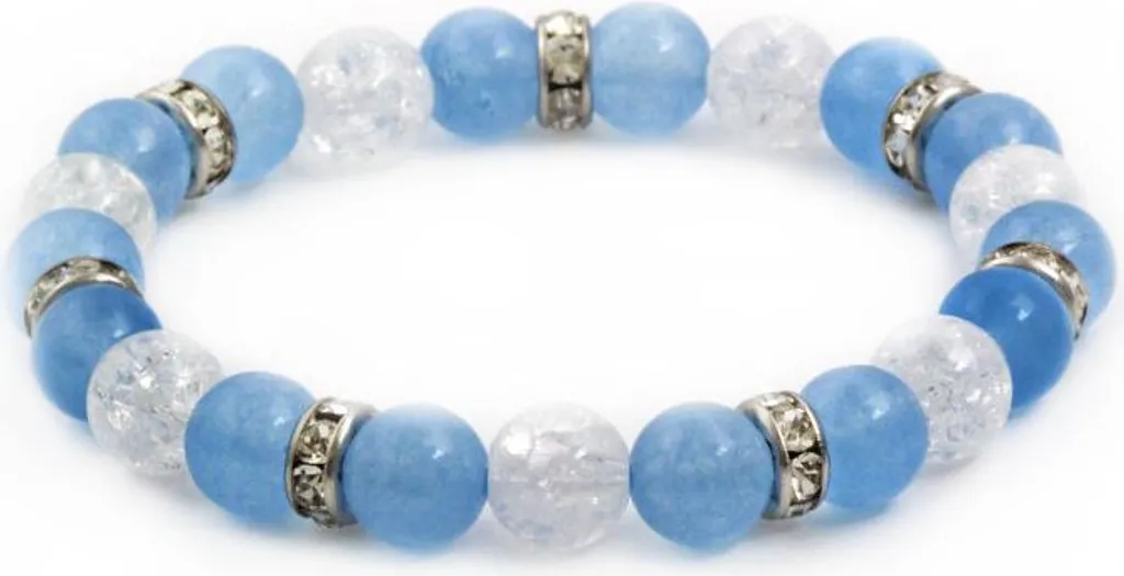 Bracelet jade malaisien et perles de cristal éclatantes - Modèle MINK